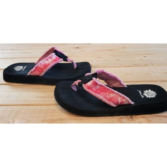 Yellow Box Shoes - Yellow Box Athens Pink Tie Dye Shoes Flats Slip Ons Thongs Flip Flops sz 8 Shoes